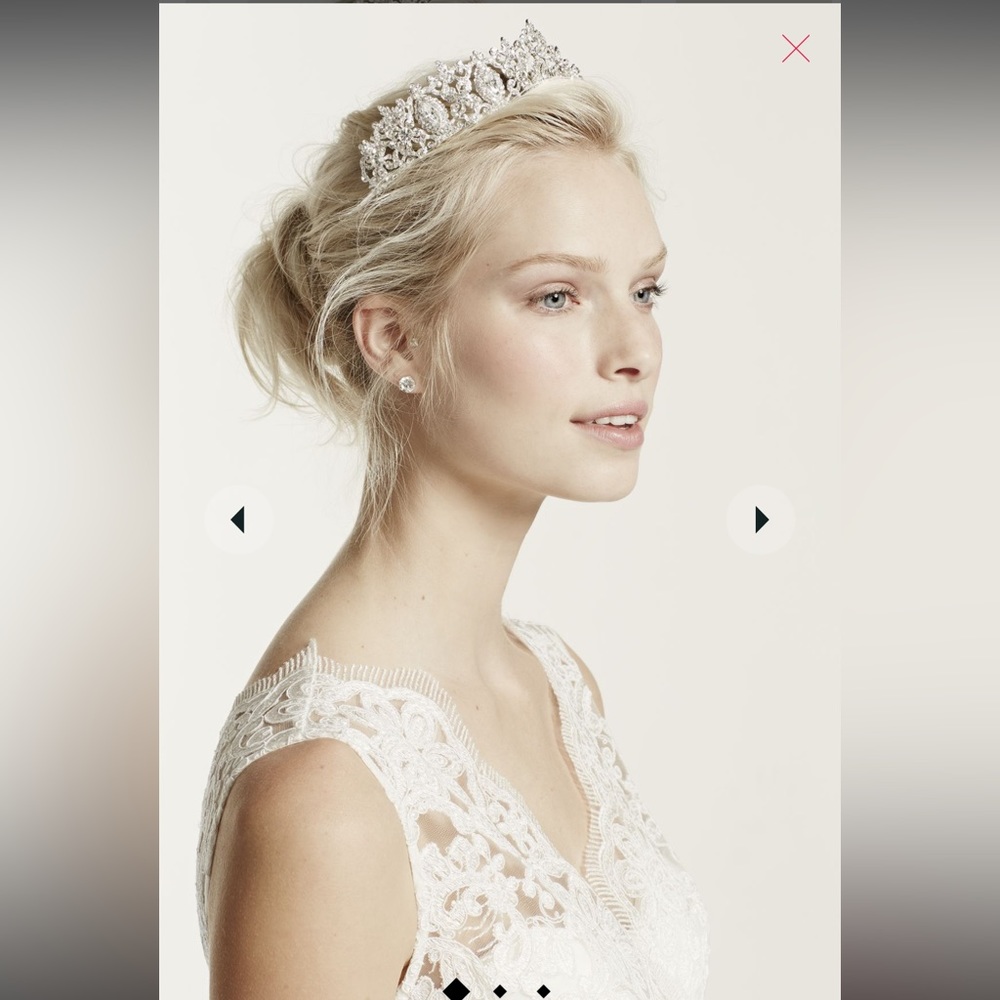 Regal crown bridal tiara
